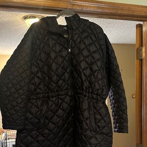 Athleta Black Quilted Puffer Jacket